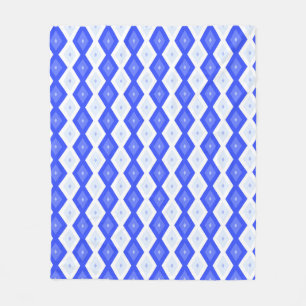 Manta Polar Patrón de diamantes azul real