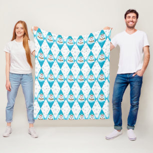 Manta Polar Patrón de diamantes de vacaciones de invierno samo