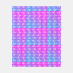 Manta Polar Patrón de diamantes rosa, púrpura y azul