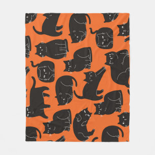 Manta Polar Patrón de dibujo de mano para gatos personalizados