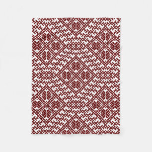 Manta Polar Patrón de diseño rojo letón tradicional Auseklis
