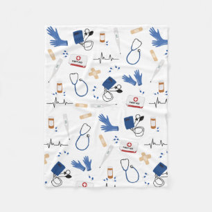 Manta Polar Patrón de enfermería de Médica médico moderno