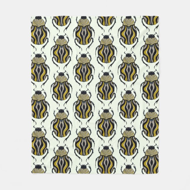 Manta Polar Patrón de escarabajos Lover (Anverso)