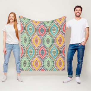 Manta Polar Patrón de estilo mandala colorido de impresión étn