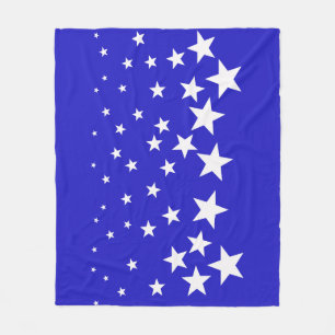 Manta Polar Patrón de estrella blanca sobre fondo azul