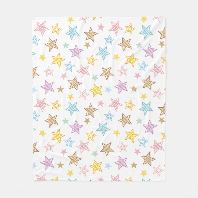 Manta Polar Patrón de estrellas esbozadas (Anverso)