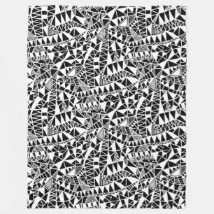Manta Polar Patrón de estructura de locura 060423 - blanco sob