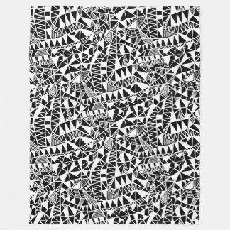 Manta Polar Patrón de estructura de locura 060423 - blanco sob