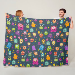 Manta Polar Patrón de fiesta de Halloween de Monstruo de Disfr