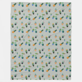 Manta Polar Patrón de flor de cactus de corte de Guay