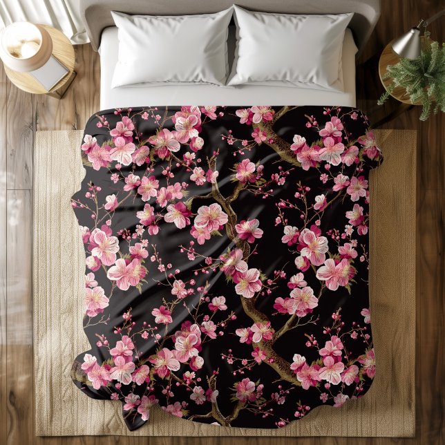 Manta Polar Patrón de Flor de Cerezo Sakura (Subido por el creador)