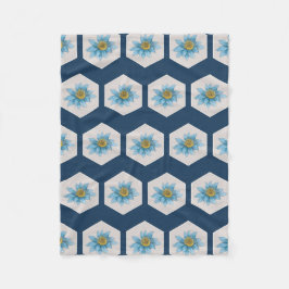 Manta Polar Patrón de flor de Lily Geométrica Japonesa