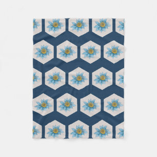 Manta Polar Patrón de flor de Lily Geométrica Japonesa