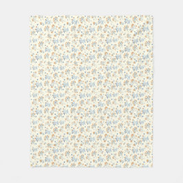 Manta Polar Patrón de flor silvestre amarillo azul