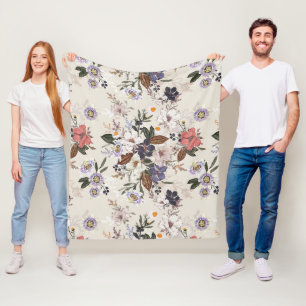 Manta Polar Patrón de flor sin soldadura de la respiración oto