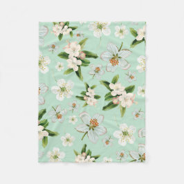 Manta Polar Patrón de florales de primavera vintage