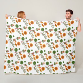 Manta Polar Patrón de flores