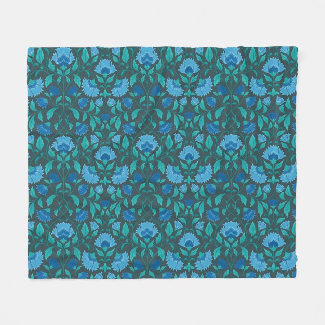 Manta Polar patrón de flores С (Frente (Horizontal))
