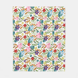 Manta Polar Patrón de flores acuáticas-67666