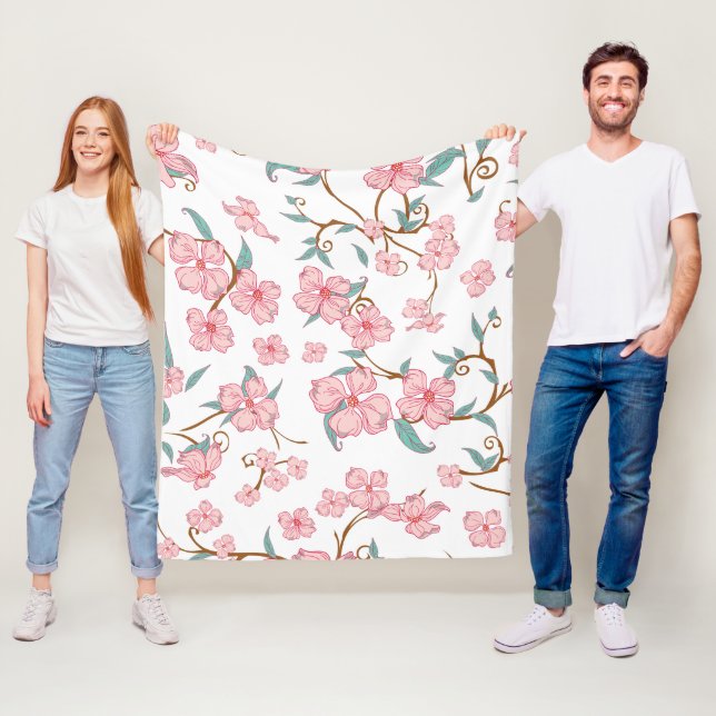 Manta Polar Patrón de Flores Asombrosas 4 (In situ)