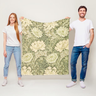 Manta Polar Patrón de flores de crisantemo (por William Morris