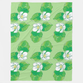 Manta Polar patrón de flores de fresa