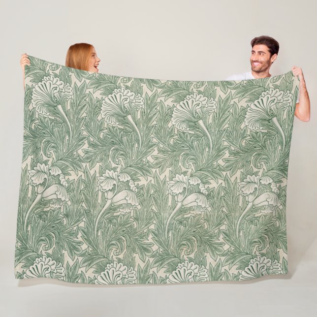 Manta Polar Patrón de flores, William Morris (In situ)