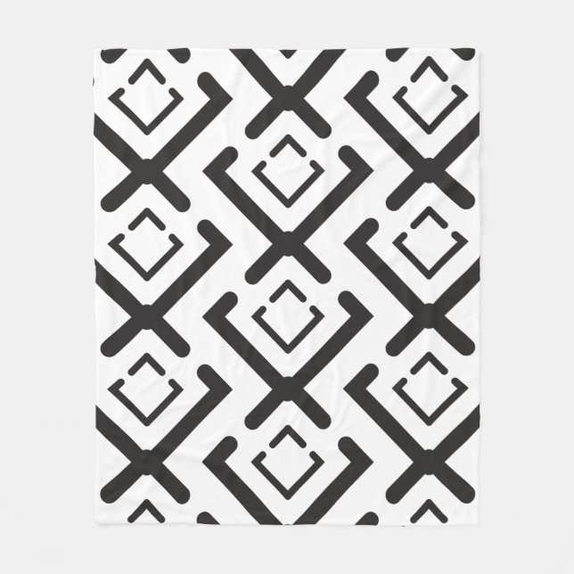 Manta Polar Patrón de forma de diamante concéntrico geométrico (Anverso)