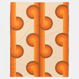 Manta Polar Patrón de formas geométricas retro sólido 1