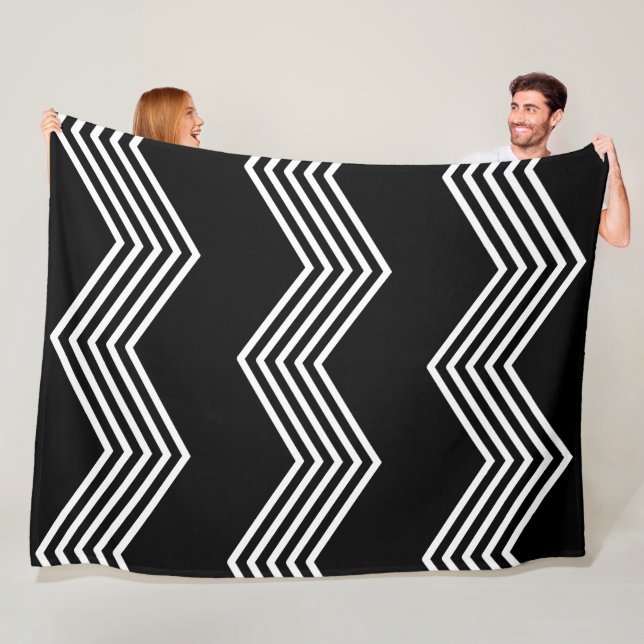 Manta Polar Patrón de formas geométricas sólidas modernas 1 (In situ)