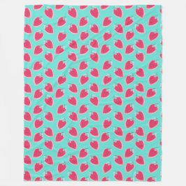 Manta Polar Patrón de fresa de fresa