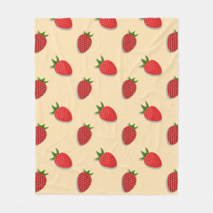 Manta Polar Patrón de fresa para buenas vibraciones en verano