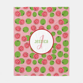 Manta Polar Patrón de frutas de guayaba personalizado