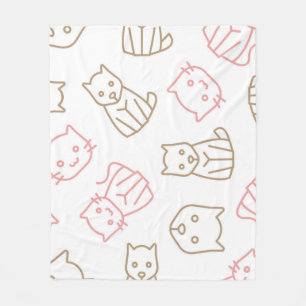 Manta Polar Patrón de gato