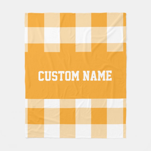 Manta Polar Patrón de Gingham (Anverso)