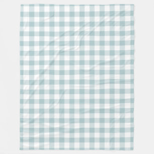 Manta Polar Patrón de Gingham azul Pastel