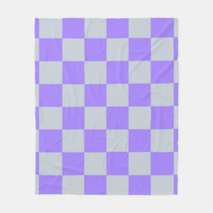 Manta Polar Patrón de Gingham de Purple Checkered