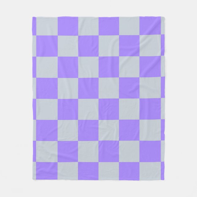 Manta Polar Patrón de Gingham de Purple Checkered (Anverso)