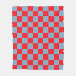 Manta Polar Patrón de Gingham de Red Blue Checkered