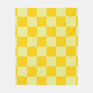Manta Polar Patrón de Gingham de Yellow Checkered