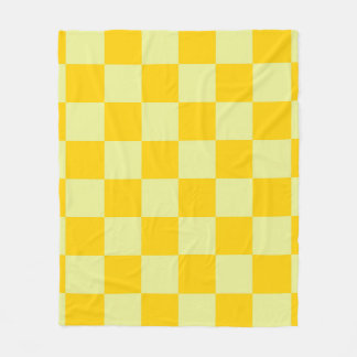 Manta Polar Patrón de Gingham de Yellow Checkered