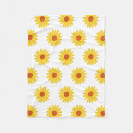 Manta Polar Patrón de girasol Primavera Botánica Floral Tropic
