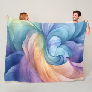 Manta Polar Patrón de giro de humo del arcoiris