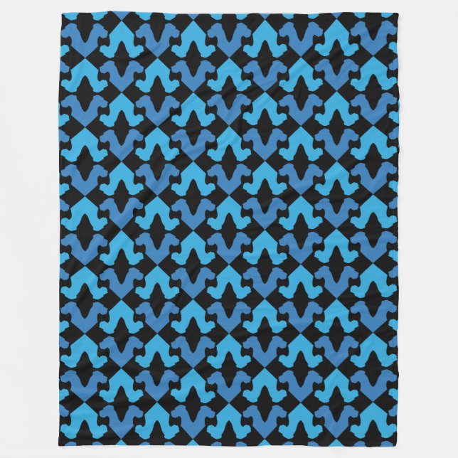 Manta Polar Patrón de Gran Danés minimalista (Anverso)
