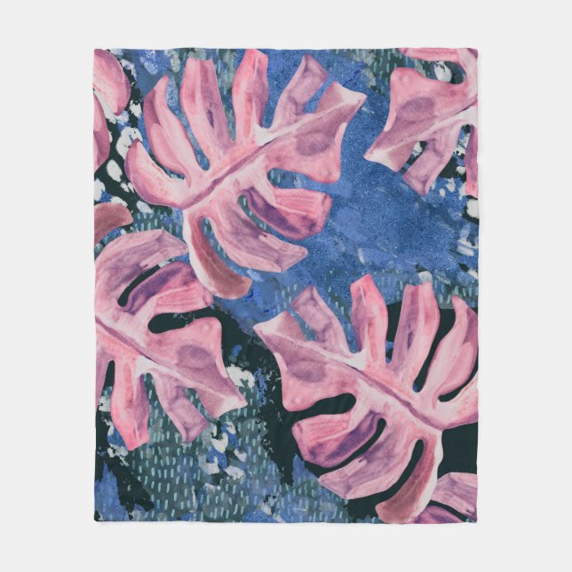 Manta Polar Patrón de grifo tropical acuático de verano (Anverso)