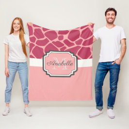 Manta Polar Patrón de guijarros rosados