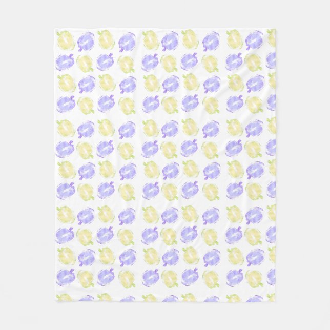 Manta Polar Patrón de Halloween pintado con timbres de calabaz (Anverso)