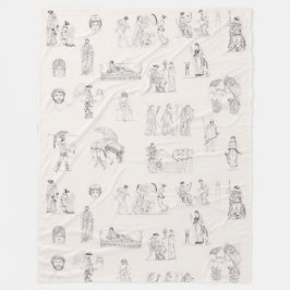 Manta Polar Patrón de historia griega clásica de la Antigua Gr