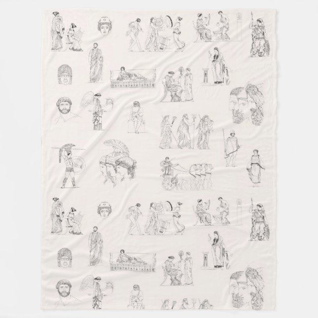 Manta Polar Patrón de historia griega clásica de la Antigua Gr (Anverso)