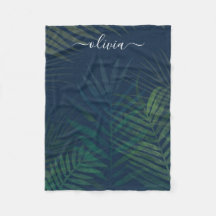 Patrón de hojas de palmas verdes oscuras